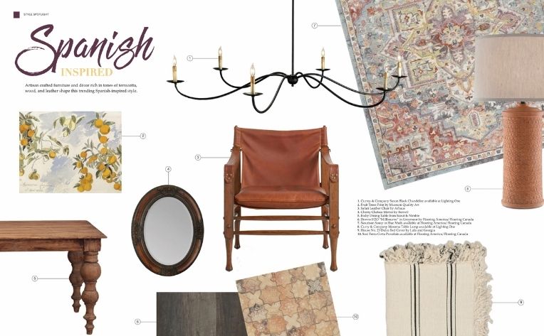 Spanish-Inspired Flooring Décor Furniture Lighting